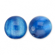 12 mm acryl kralen met glitter Blue-turquoise
