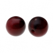 Resin kralen 12mm Aubergine red