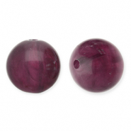 12 mm acryl kralen rond Aubergine