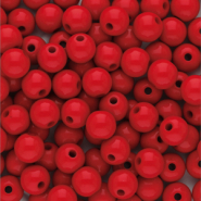 8 mm acryl kralen shiny Red