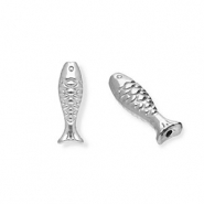 Roestvrij stalen (RVS) Stainless steel kralen vis Silver