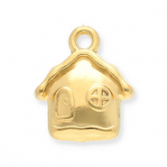 Roestvrij stalen (RVS) Stainless steel bedels huis Gold