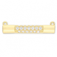 Brass TQ metaal tussenstuk bar Gold-transparent