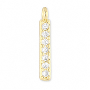 Brass TQ metaal bedels bar Gold-transparent