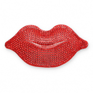 Statement hangers met strass kiss Red
