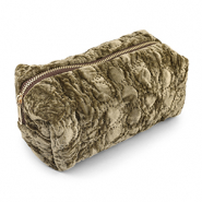 BY31® Etui velvet met gestikte cirkels Olive brown