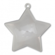 Transparant ornament ster Transparent