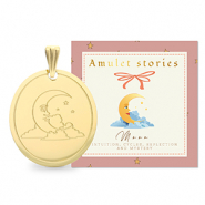 BY31&reg; Roestvrij stalen (RVS) Stainless steel bedels maan Gold