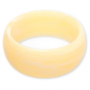 Resin armbanden bangle Vanilla yellow-white