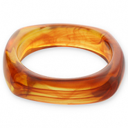 Resin armbanden bangle Transparent amber brown