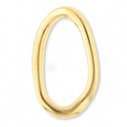Roestvrij stalen (RVS) Stainless steel onderdelen tussenstuk ovaal Gold