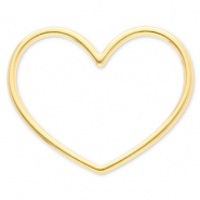 Roestvrij stalen (RVS) Stainless steel onderdelen tussenstuk hart Gold
