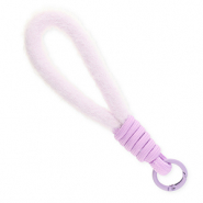 Trendy telefoonkoord pluche Pastel lilac