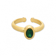 Roestvrij stalen (RVS) Stainless steel ringen Gold-green