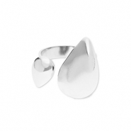 Roestvrij stalen (RVS) Stainless steel ringen druppels Silver