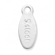 Roestvrij stalen (RVS) Stainless steel onderdelen end tag "S.steel" Silver