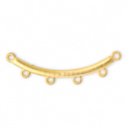 Roestvrij stalen (RVS) Stainless steel onderdelen tussenstuk boog met 4 oogjes Gold