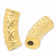 Roestvrij stalen (RVS) stainless steel kralen tube Gold