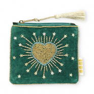 BY31® Etui hart met sterren Dark green-light blue-gold