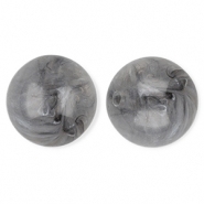20 mm acryl kralen rond Grey-marble