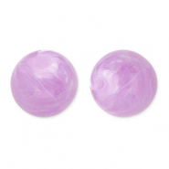16 mm acryl kralen rond Lavender purple-marble
