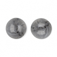 12 mm acryl kralen rond Grey-marble