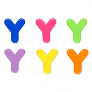 Letterkralen van acryl letter Y Multicolour