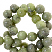 Natuursteen kralen serpentijn 4mm Olive green