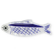 Haaraccessoires haarklem vis Pearl shine white-blue-black