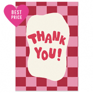 BY31&reg; Sieraden kaartjes "Thank you" Dark pink-rust red-off white
