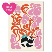 BY31&reg; Sieraden kaartjes bloemen Off white-red-pink-black