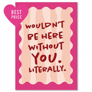 BY31&reg; Sieraden kaartjes "Wouldn't be here" Pink-burgundy red-peach