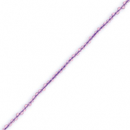Natuursteen kralen facet geslepen 2mm Light amethyst-pearl shine coating