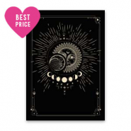 Sieraden kaartjes zon & maan Black-yellow