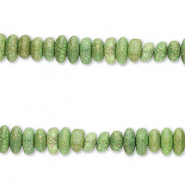 Kralen keramiek kiezelvormig Forest green