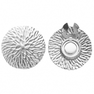 Roestvrij stalen (RVS) Stainless steel button covers rond Silver