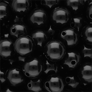 14 mm DQ acryl kralen shiny Black