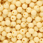 8 mm DQ acryl kralen shiny Pastel yellow 11-0616 TPG