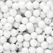 8 mm DQ acryl kralen shiny Snow white 11-0602 TCX