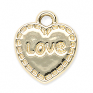Bedels metaal hart "Love" Gold