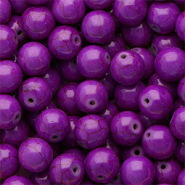 Kralen keramiek 12mm Aubergine purple