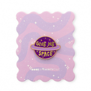 BY31® Pin "Give me space" op kaartje Multicolour purple-yellow-gold