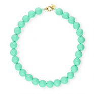 BY31® 16mm acryl kralenkettingen shiny Cabbage blue 13-5714 TCX-gold