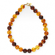 BY31® 16mm acryl kralenkettingen shiny Brown amber-gold