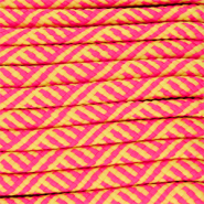 Trendy paracord 6mm Neon pink-yellow