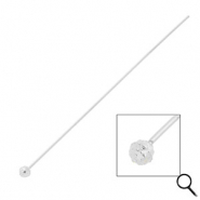 BY31&reg; Roestvrij stalen (RVS) Stainless steel onderdelen nietstiften met bolletje 70mm Silver