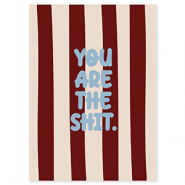 BY31® Sieraden kaartjes "You are the shit" Brown-créme-light blue