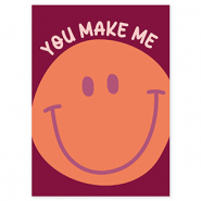 BY31® Sieraden kaartjes "You make me" Port red-orange-light pink-purple