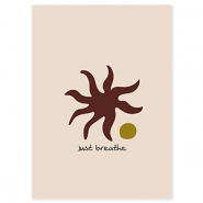 BY31® Sieraden kaartjes "Just breathe" Crème-dark brown-olive green