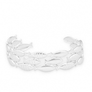 Roestvrij stalen (RVS) Stainless steel armbanden bangle vissen Silver
